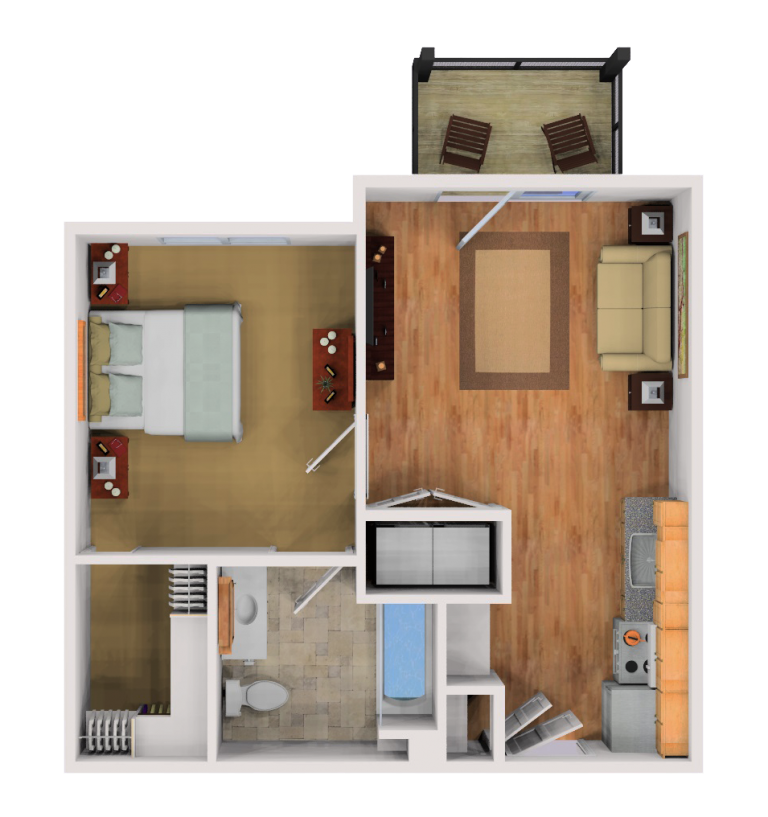 One Bedrooms 1200 Semmes Apartments